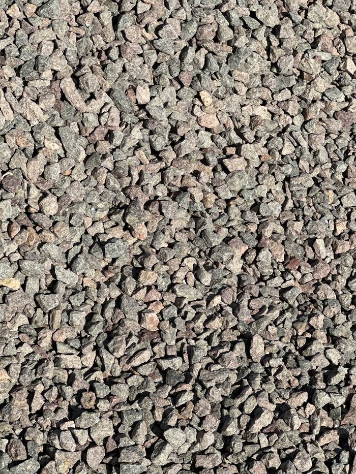 Crushed granite, gray landscape rock